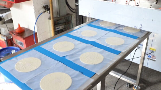 15-30 KW Energy Consumption Tortilla Production Line with One Layer or Three Layers Cooling System for 6-12 Inches Tortilla Making Machine