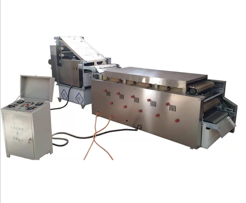 Fully automatic Arabic bread production line with 800 pcs per hour capacity, food-grade stainless steel construction, and adjustable thickness